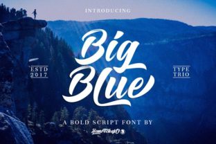 Big Blue Font for Creative Projects
