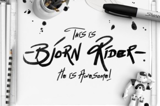 Bjorn Rider Font: Elegant Script for Editorial Design