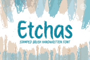 Etchas: The Stamped Brush Font for Authentic Brands