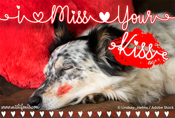 I Miss Your Kiss: A Script Handwritten Font for Makers