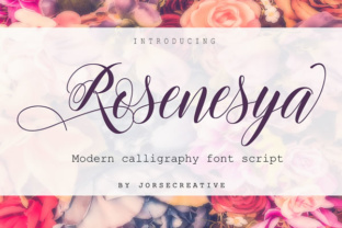 Rosenesya Font: Elegant Handwritten Script